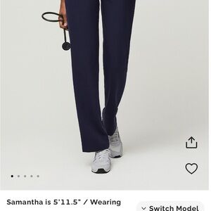 Figs Livingston Small Tall Scrub Pant Navy